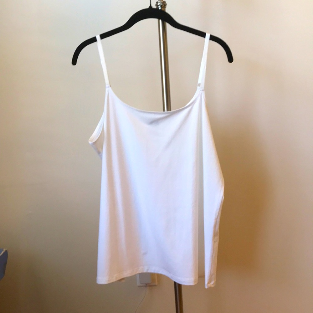 Chicos Like New Women’s White Camisole With Adjustable Straps, Chicos Size 3(XL)